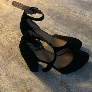 Black heels with ankle strap